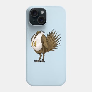 Great sage grouse bird cartoon illustration. Phone Case