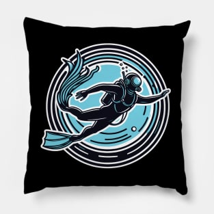 Scuba Diving Diver Pillow