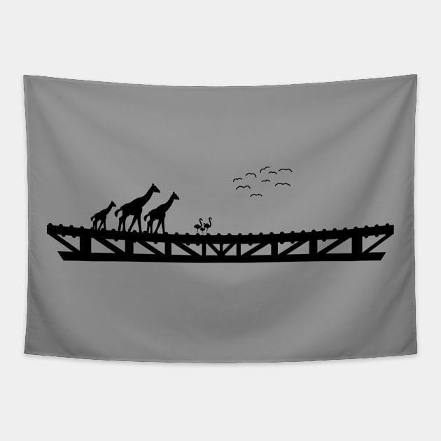 Safari Bridge Tapestry by timohouse