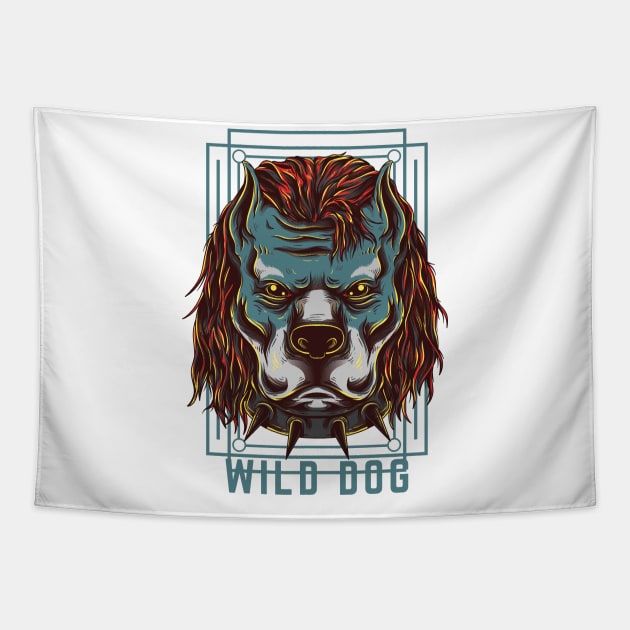 Wild Dog Tapestry by roshymun