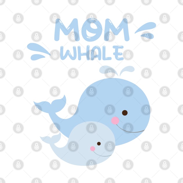 Baby whale and Mom by Aldrvnd