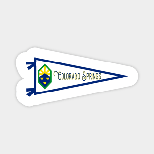 Colorado Springs Flag Pennant Magnet