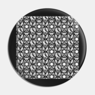 Floral pattern in black and white Pin