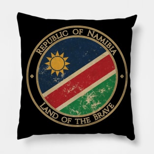 Vintage Republic of Namibia Africa African Flag Pillow