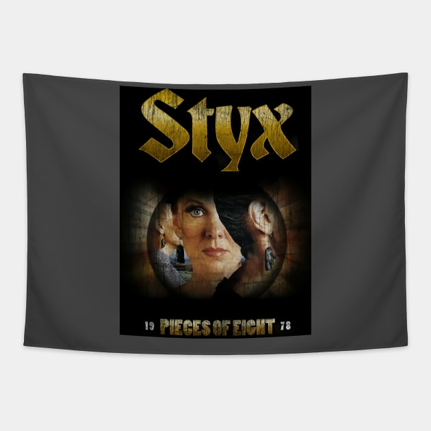 Styx - Pieces Of Eight Vintage Tapestry by Mark Fabian