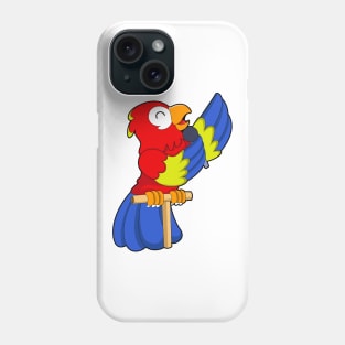 Parrot as Singer with Microphone Phone Case