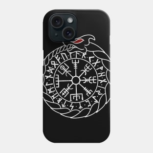 Vegvisir and Futhark - Ouroboros Phone Case