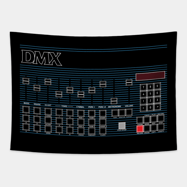 Oberheim DMX Vintage Drum Machine Tapestry by Atomic Malibu