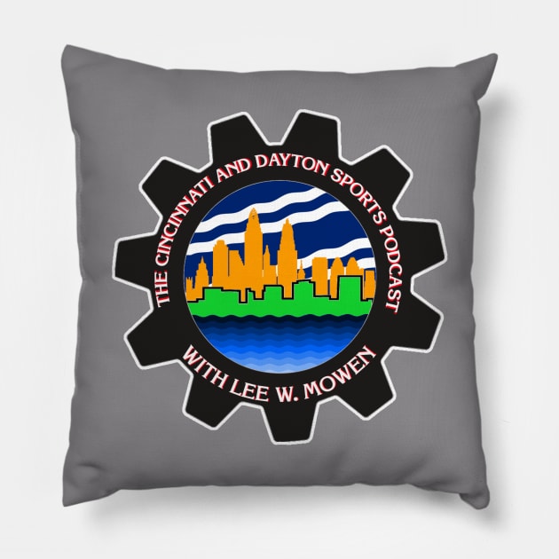 Former Logo (April 2020-December 2023) Pillow by The Cincinnati and Dayton Sports Podcast