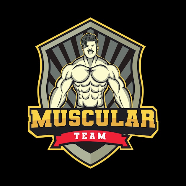 Muscular Man Illustration Design by Marciano Graphic