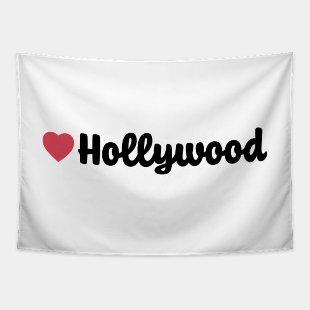 Hollywood Heart Script Tapestry by modeoftravel