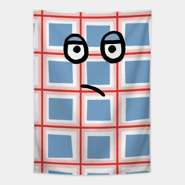 Unamused Grocery Bag Tapestry by katmargoli