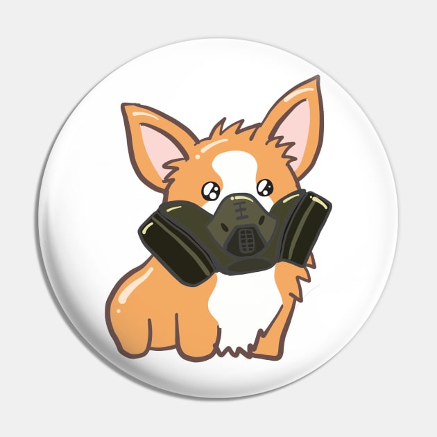 Corgi - Hazmat Mask Pin by jenartfart