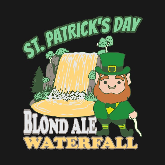 St Patricks Day Blond Ale Beer Waterfall by rafaelwolf