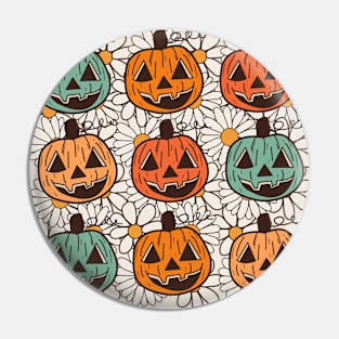 Adorable Pumpkin Patch Jack-o-Lanterns // Cute Halloween Pumpkin Season Pin