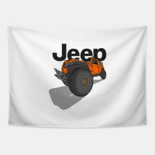 Jeep Design - Orange Tapestry