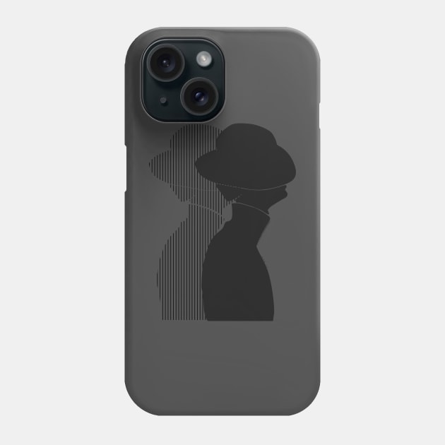 face outline with a shadow Phone Case by ellen