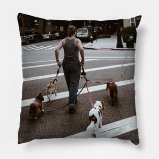 Dog sitter, Manhattan, New York City Pillow