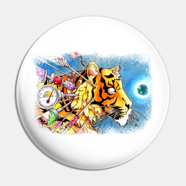 Chemical Tiger Pin by misterapathy