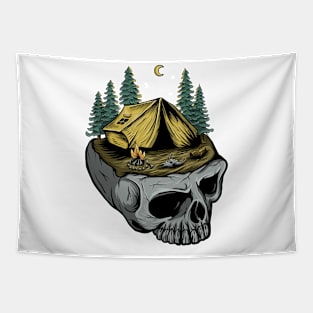 skull camp Tapestry