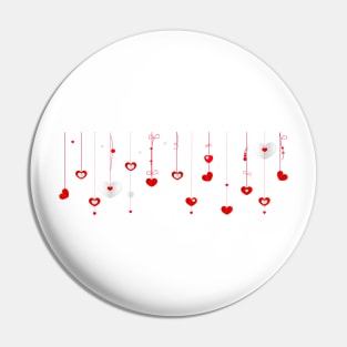 Hanging border design hearts Pin