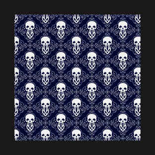 Dark blue skull pattern T-Shirt