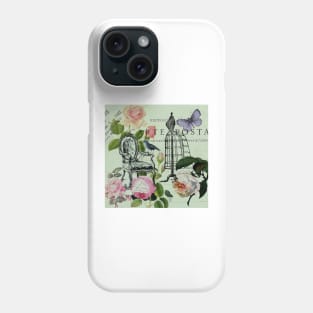 botanical butterfly garden roses french mannequin fashion paris Phone Case