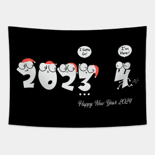 Welcome 2024 - Funny New Year Gift Tapestry