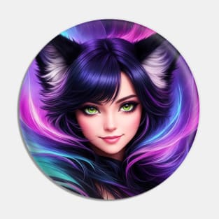 Beautiful Anime Furry Cat Girl Pin