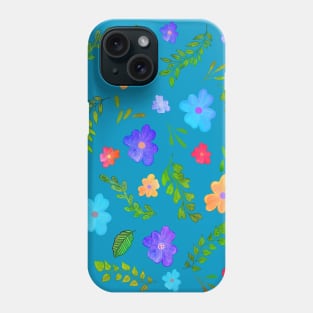 BOTANICAL FLOWERS AND LEAVES PATTERN 2 Phone Case