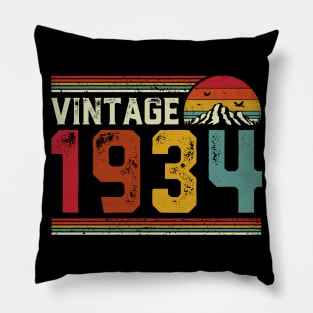 Vintage 1934 Birthday Gift Retro Style Pillow