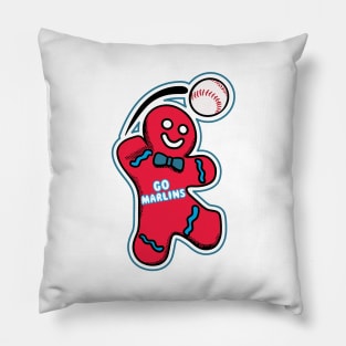 Miami Marlins Gingerbread Man Pillow