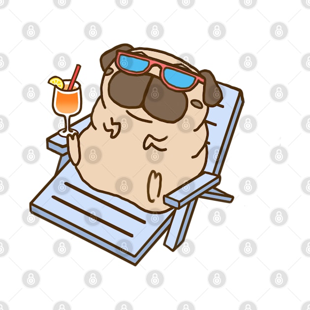 Pug summer by Pugget Nugget