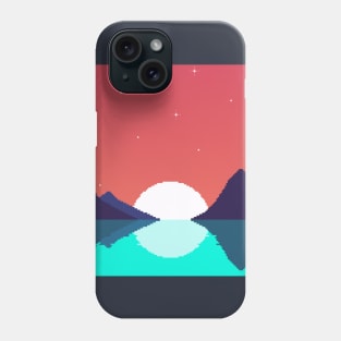 Red Night Moon Over The Sea Phone Case