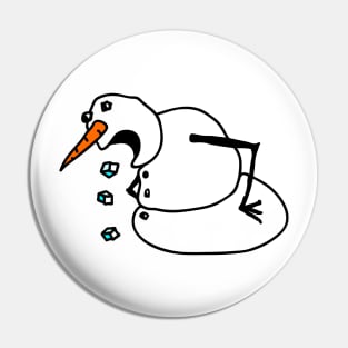 Sick Snowman Pin