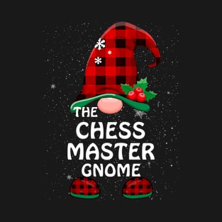 Chess Master Gnome Buffalo Plaid Matching Family Christmas Funny Pajama T-Shirt