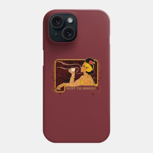 Woman Enjoying Coffee Phone Case