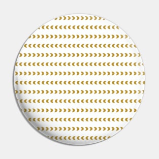 Golden moon crescents on white Pin