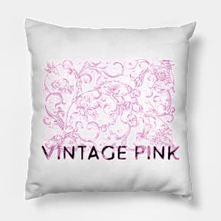 Floral Vintage Pink Pillow