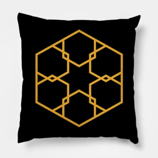 Six Hexagons Geometric Pattern Pillow