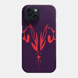red floral Aries zodiac Phone Case