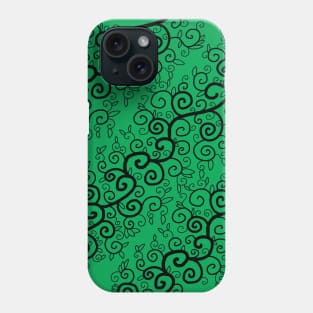 St Patrick's Day Irish Black Vine Pattern Phone Case