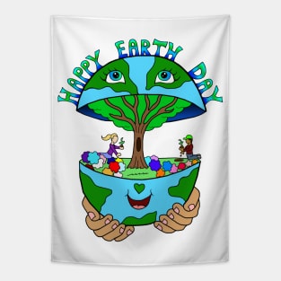 Happy Earth Day Tapestry