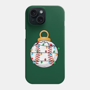 Baseball Christmas Lights Phone Case