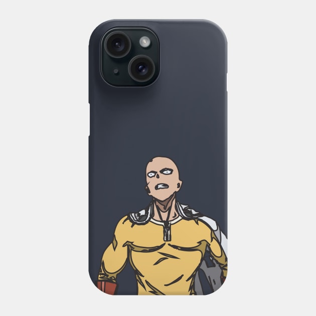 Saitama Sensei Get Angry Phone Case by mikiretta