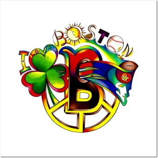 Boston Blue Sports Poster, New England Patriots, Boston Celtics, Bruin –  McQDesign