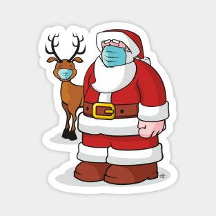 Santa and Rudolf 2020 Magnet