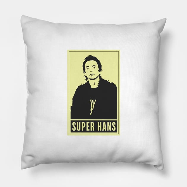 Super Hans - Vintage Design Pillow by BobbyShaftoe