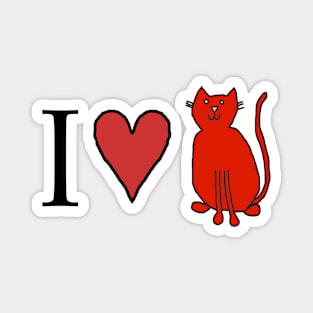 I Love Cats Magnet