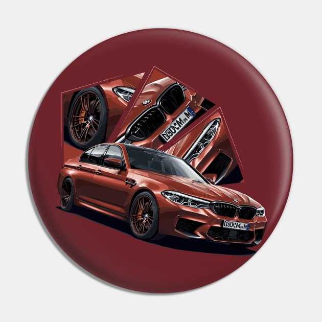 BMW M5 Competition F90 Classic Pin by Cruise Dresses